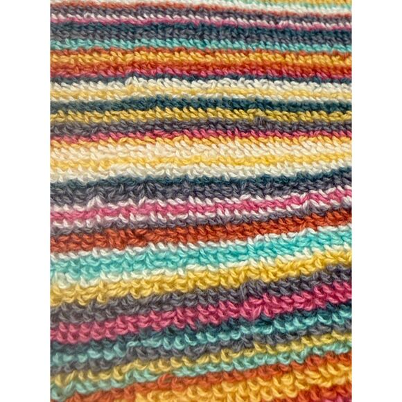 Rachel Zoe Multicolor Striped Bath Sheet 34x64 Oversized Towel w/ Locker Loop - Picture 4 of 5